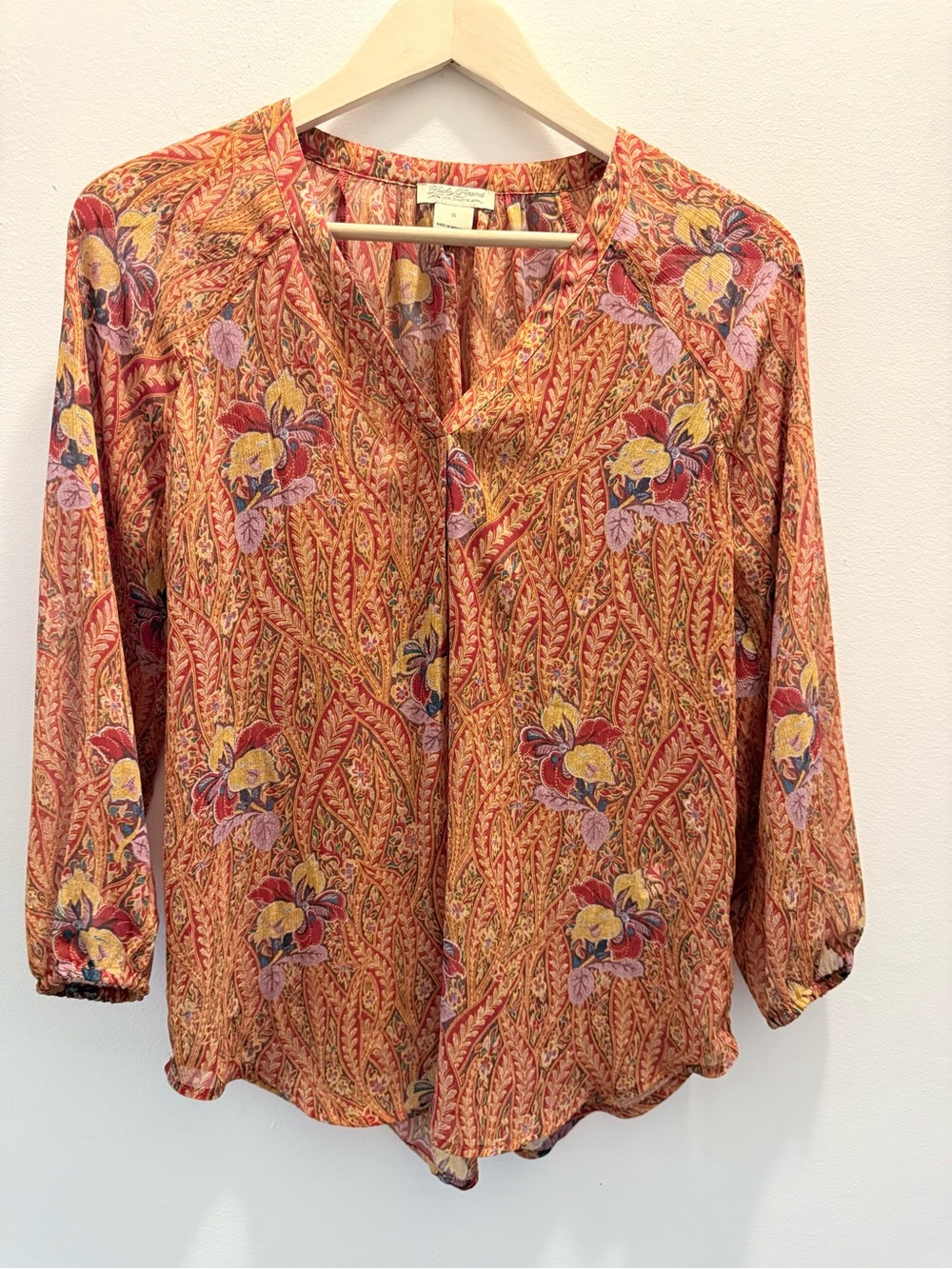 Lucky Brand Live in Love V-Neck Blouse